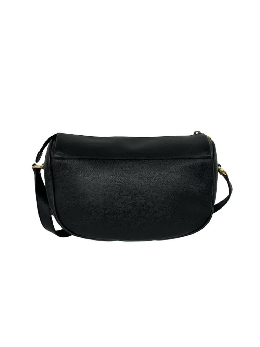 Gucci Vintage GG Logo Leather Shoulder Bag Pochette Black